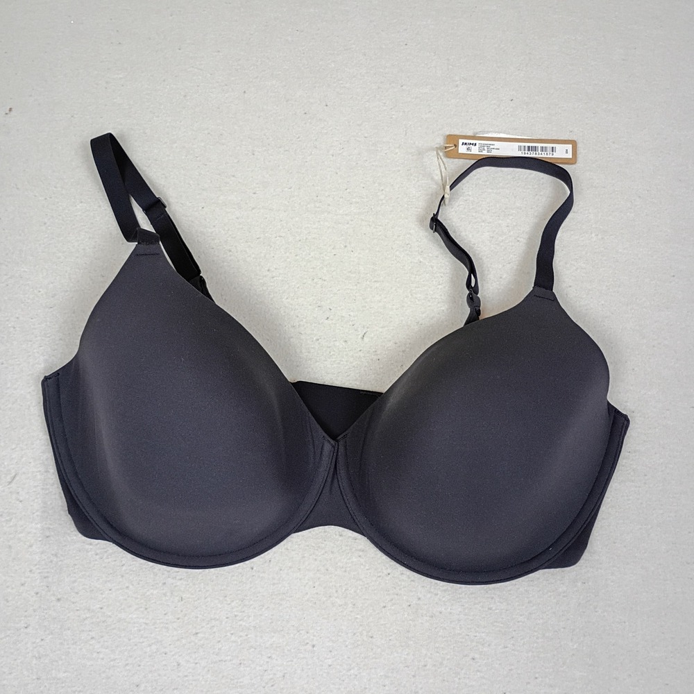 Skims Fits Everybody T-Shirt Bra Onyx Black 38DD BR-UWR-2294 NWT